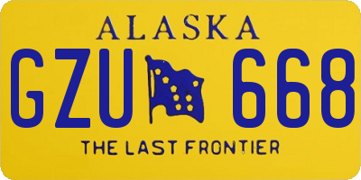 AK license plate GZU668