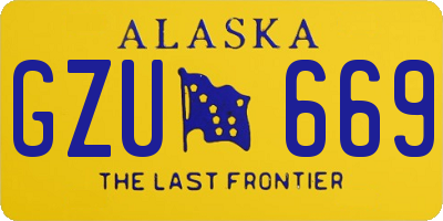 AK license plate GZU669