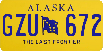 AK license plate GZU672