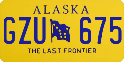 AK license plate GZU675