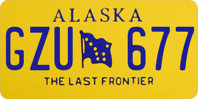 AK license plate GZU677