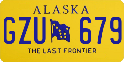 AK license plate GZU679