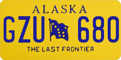 AK license plate GZU680