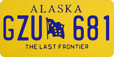 AK license plate GZU681