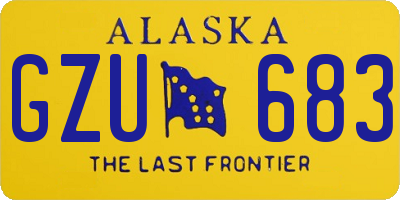 AK license plate GZU683