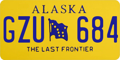 AK license plate GZU684