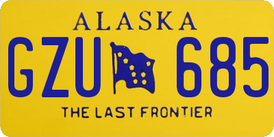 AK license plate GZU685