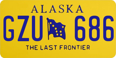 AK license plate GZU686