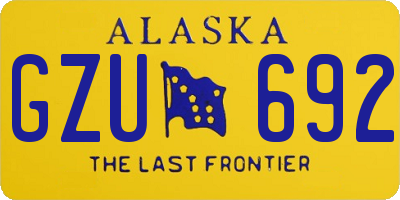 AK license plate GZU692