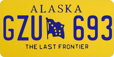 AK license plate GZU693