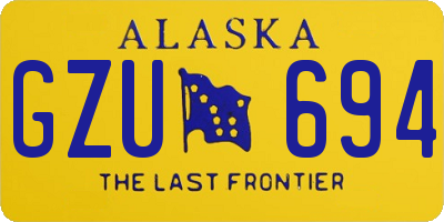 AK license plate GZU694