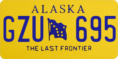 AK license plate GZU695