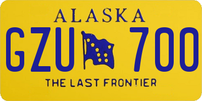 AK license plate GZU700