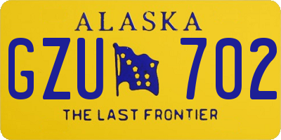 AK license plate GZU702