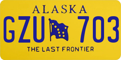 AK license plate GZU703