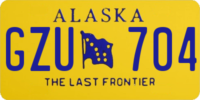 AK license plate GZU704