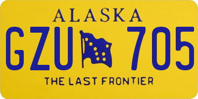 AK license plate GZU705