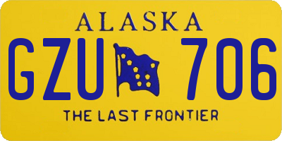 AK license plate GZU706