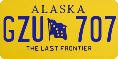 AK license plate GZU707