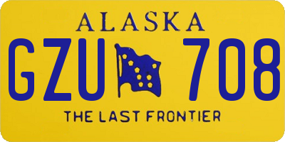 AK license plate GZU708