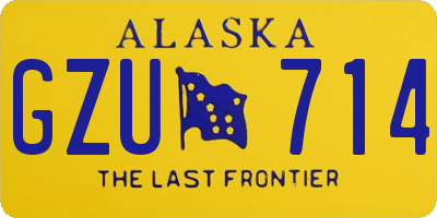 AK license plate GZU714