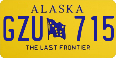 AK license plate GZU715