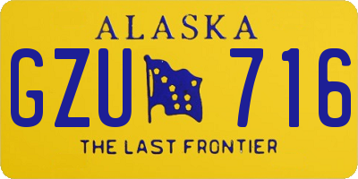 AK license plate GZU716