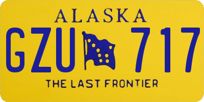 AK license plate GZU717