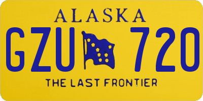 AK license plate GZU720