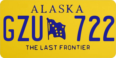 AK license plate GZU722