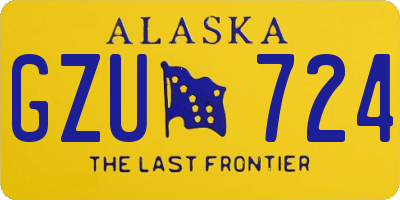 AK license plate GZU724