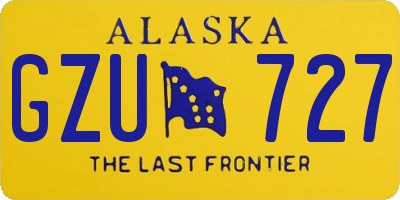 AK license plate GZU727