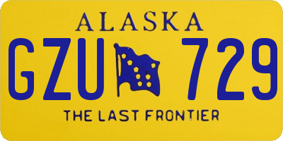 AK license plate GZU729