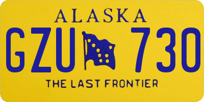 AK license plate GZU730