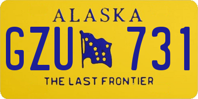 AK license plate GZU731