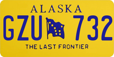 AK license plate GZU732