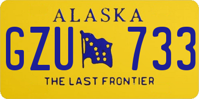 AK license plate GZU733