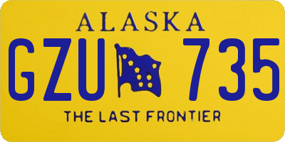 AK license plate GZU735