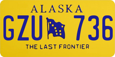 AK license plate GZU736