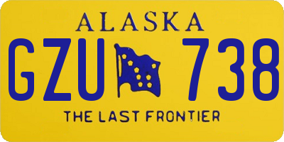 AK license plate GZU738