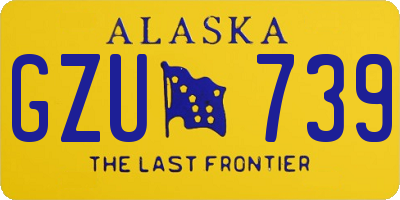 AK license plate GZU739