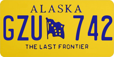 AK license plate GZU742