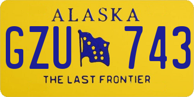 AK license plate GZU743