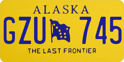 AK license plate GZU745