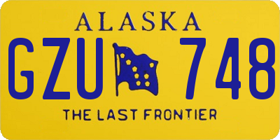 AK license plate GZU748