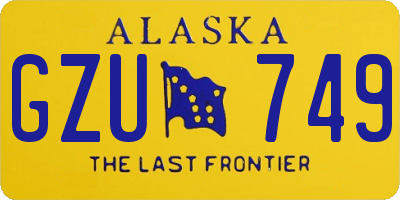 AK license plate GZU749