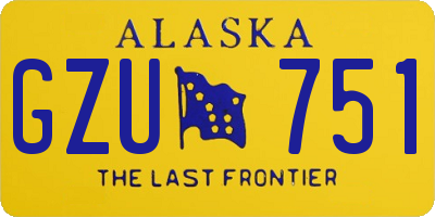 AK license plate GZU751