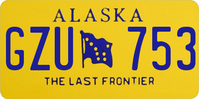 AK license plate GZU753