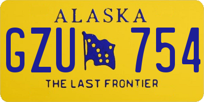 AK license plate GZU754