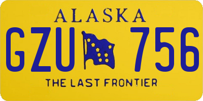 AK license plate GZU756